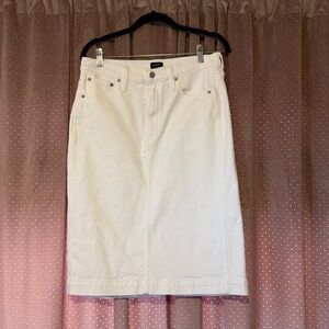 J. Crew Cream Denim Skirt